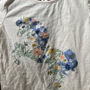 Girls long sleeved horse shirt